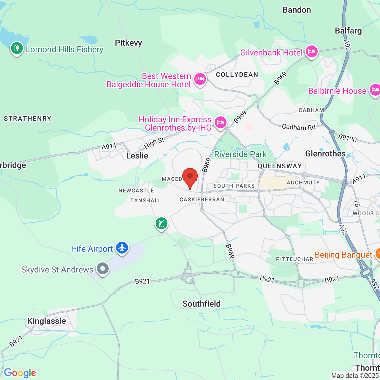 Map displaying vacancy location