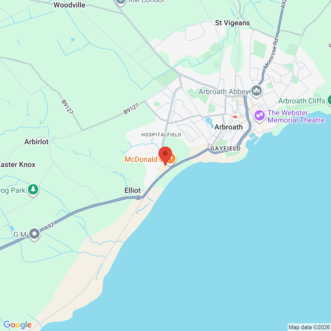 Map displaying vacancy location