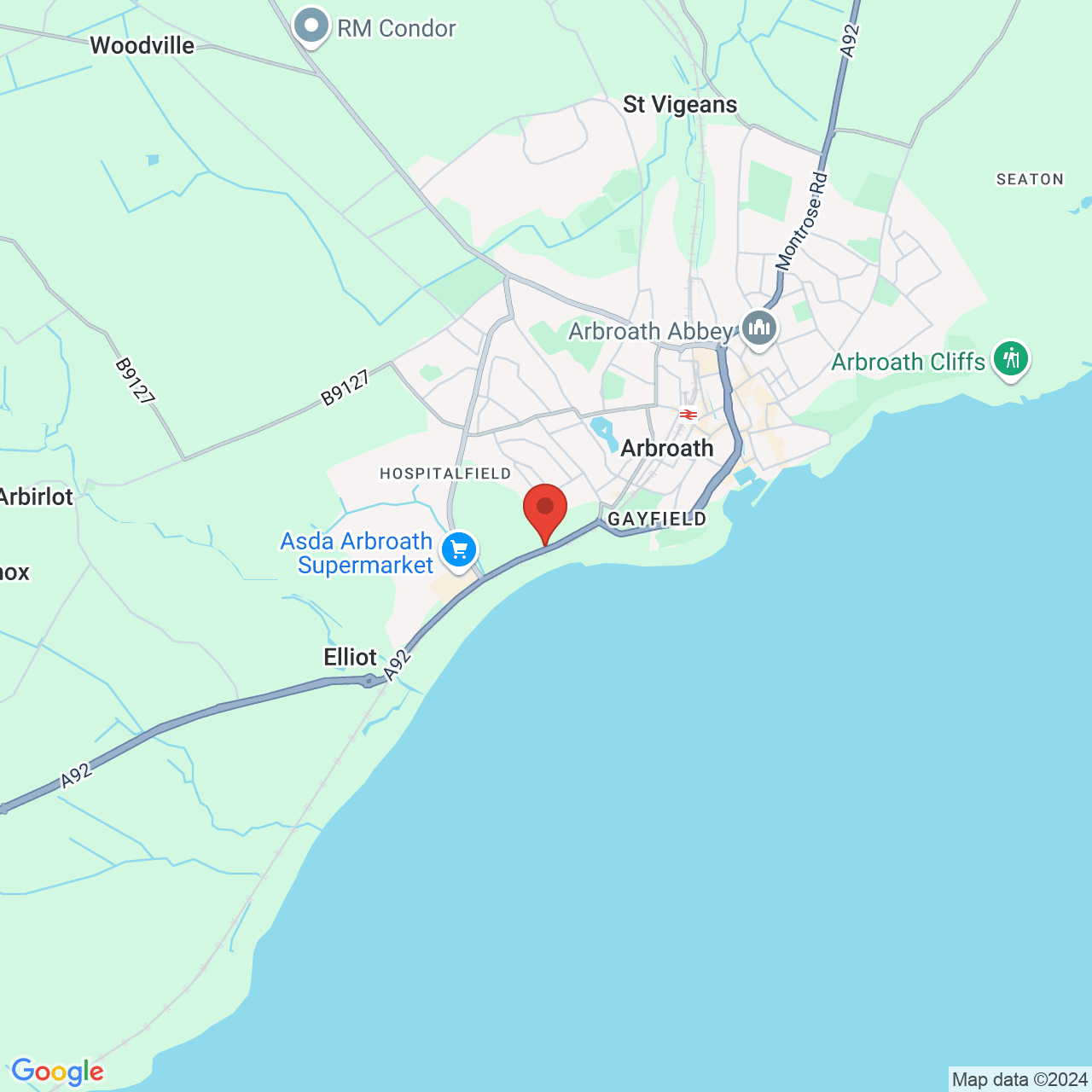 Map displaying vacancy location