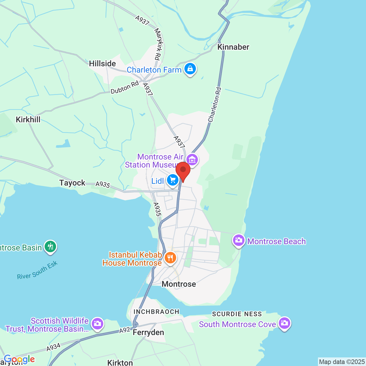 Map displaying vacancy location