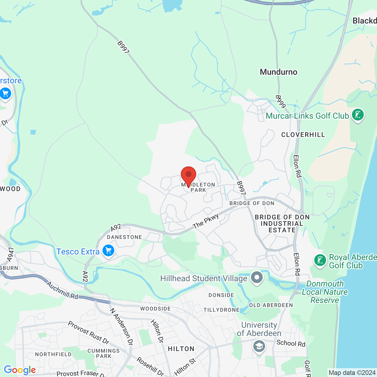 Map displaying vacancy location