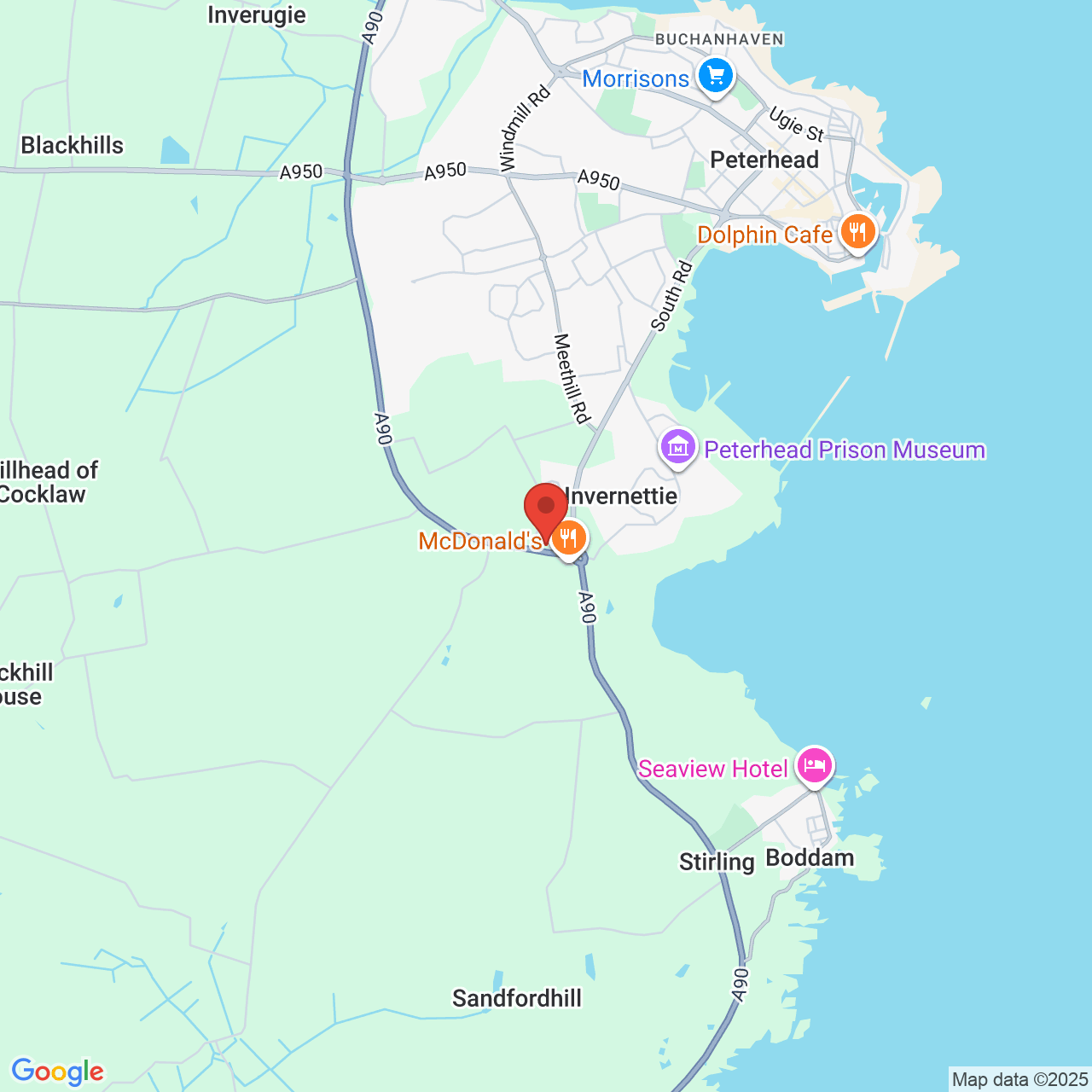 Map displaying vacancy location