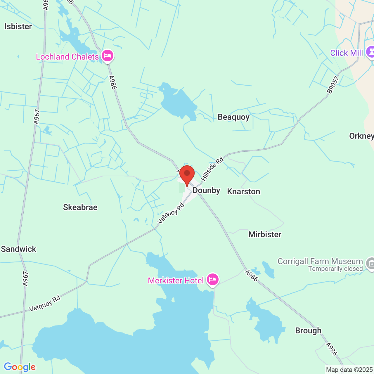 Map displaying vacancy location