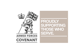 Armed Forces Covenant logo: proudly supporting those who serve